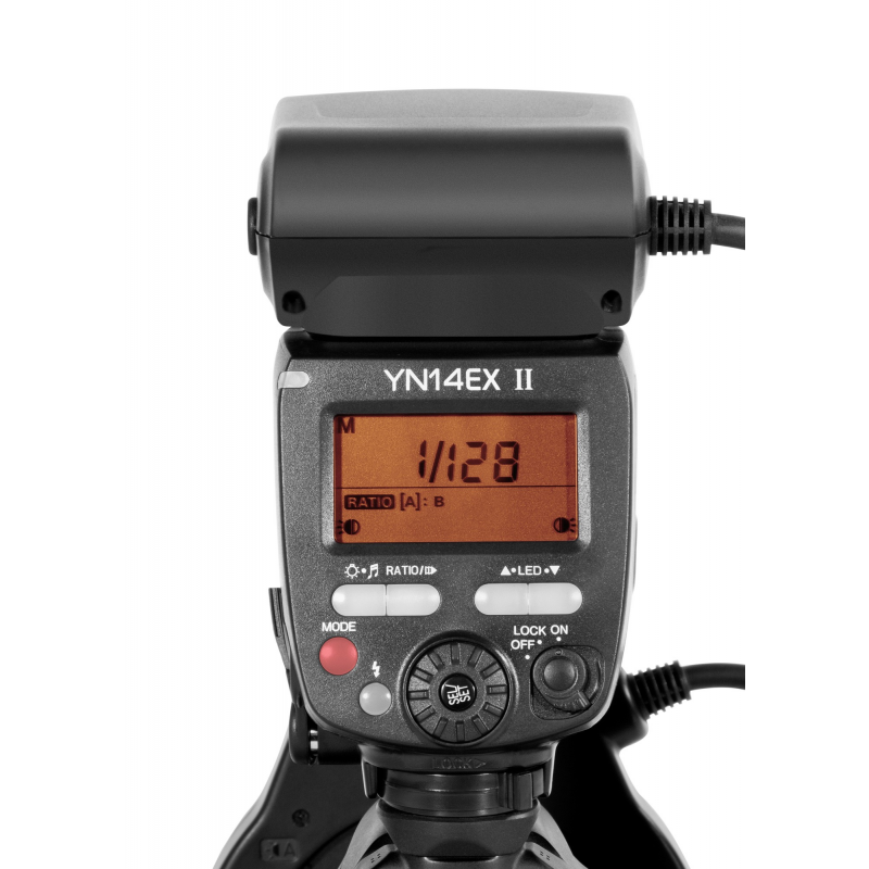 Lampa pierścieniowa Yongnuo YN14EX II tył LCD sterowanie