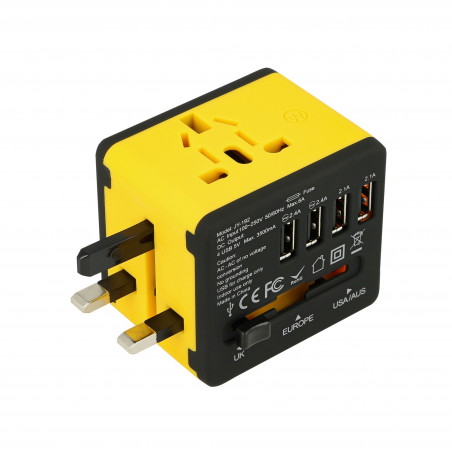 Adapter sieciowy z USB dla podróżujących Superbee JY-192 - czarny - Zdjęcie 1 Adapter sieciowy z USB dla podróżujących Superbee JY-192 - czarny - Zdjęcie 1