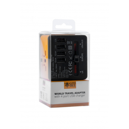 Adapter sieciowy z USB dla podróżujących Superbee JY-192 - czarny - Zdjęcie 7 Adapter sieciowy z USB dla podróżujących Superbee JY-192 - czarny - Zdjęcie 7