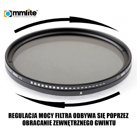 Filtr szary regulowany Commlite Fader - 62 mm - Zdjęcie 2 Filtr szary regulowany Commlite Fader - 62 mm - Zdjęcie 2