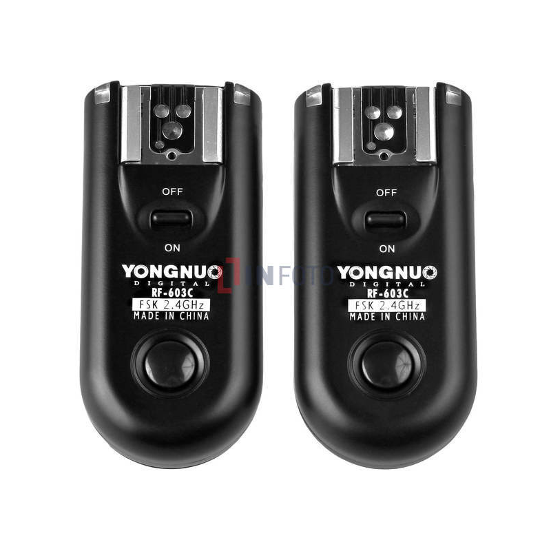 Zestaw dwóch wyzwalaczy radiowych Yongnuo RF603N II z kablem N1 do Nikon
podwójny