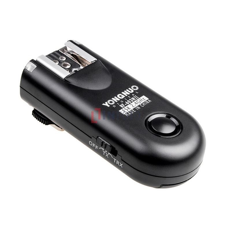 Zestaw dwóch wyzwalaczy radiowych Yongnuo RF603N II z kablem N3 do Nikon
widok z góry