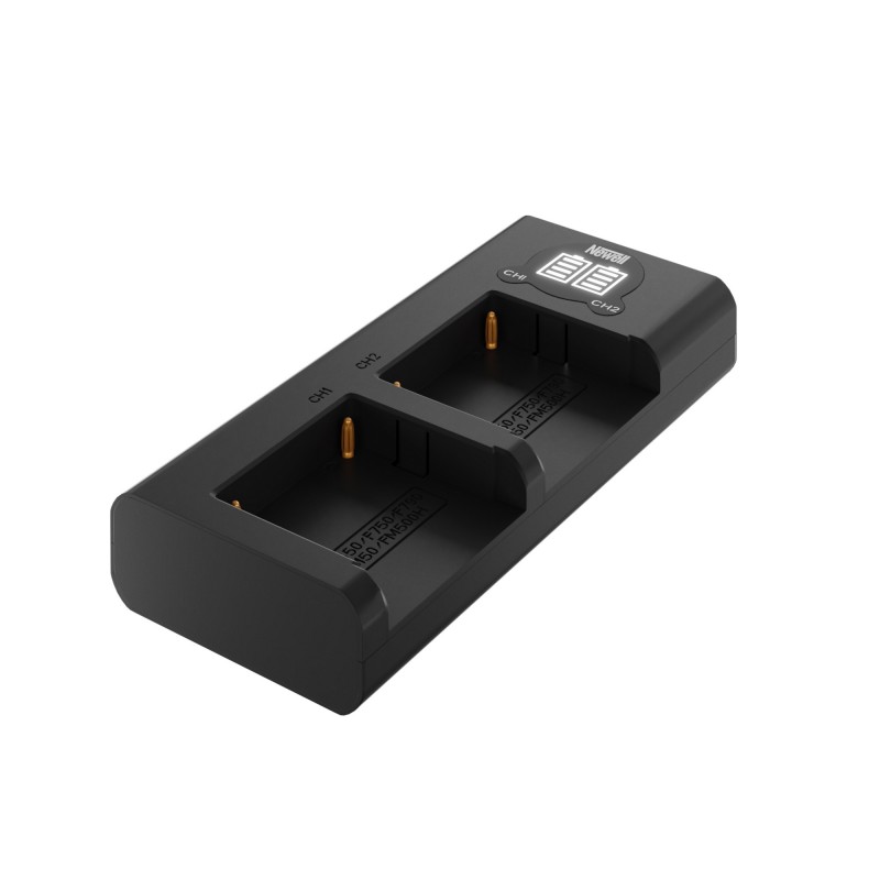 Ładowarka dwukanałowa Newell DL-USB-C do akumulatorów NP-F550/770/970 - Zdjęcie 1