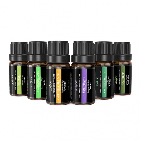 Zestaw 6 olejków do aromaterapii Anjou AJ-ES001 - Zdjęcie 1 Zestaw 6 olejków do aromaterapii Anjou AJ-ES001 - Zdjęcie 1