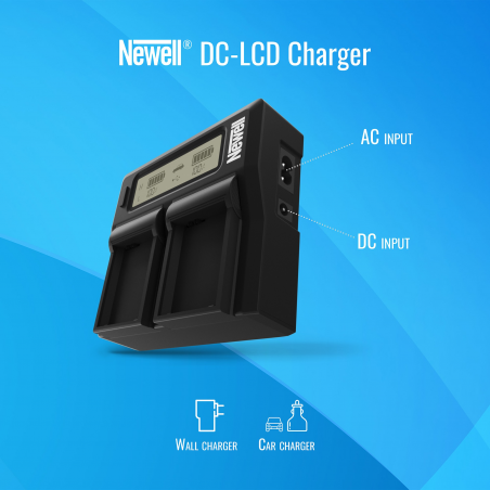 Ładowarka dwukanałowa Newell DC-LCD do akumulatorów NP-T125 - Zdjęcie 5