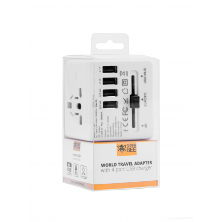 Adapter sieciowy z USB dla podróżujących Superbee JY-192 - biały - Zdjęcie 6 Adapter sieciowy z USB dla podróżujących Superbee JY-192 - biały - Zdjęcie 6