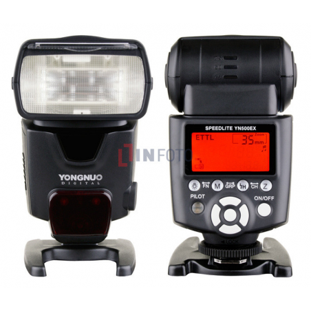 Lampa błyskowa Yongnuo YN500EX do Canon front tył Lampa błyskowa Yongnuo YN500EX do Canon front tył