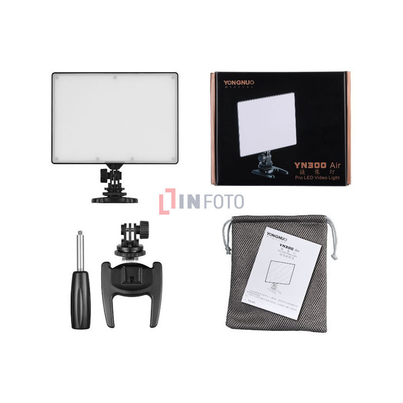 Lampa LED Yongnuo YN300 Air zawartość zestawu